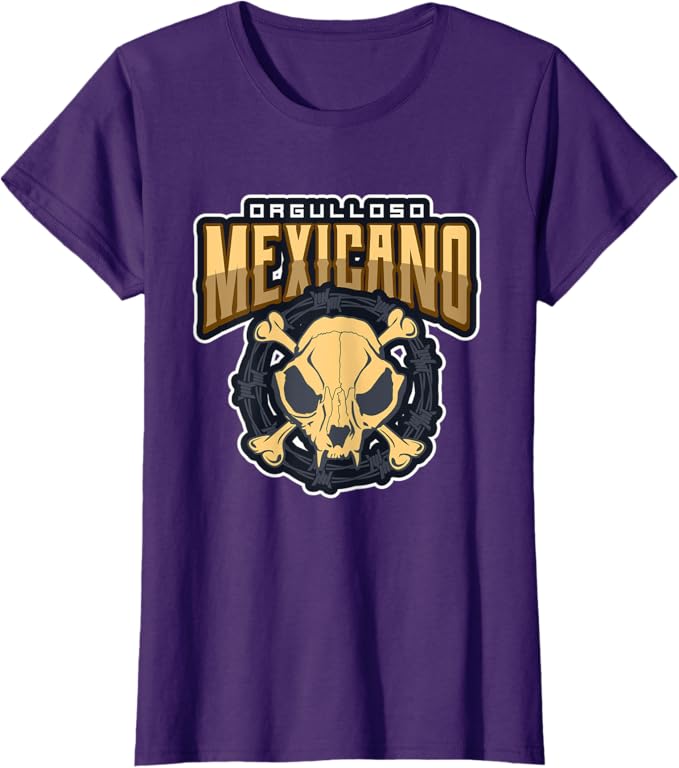Orgulloso Mexicano Skull Women T-Shirt - Mexican Chicano Style Tee