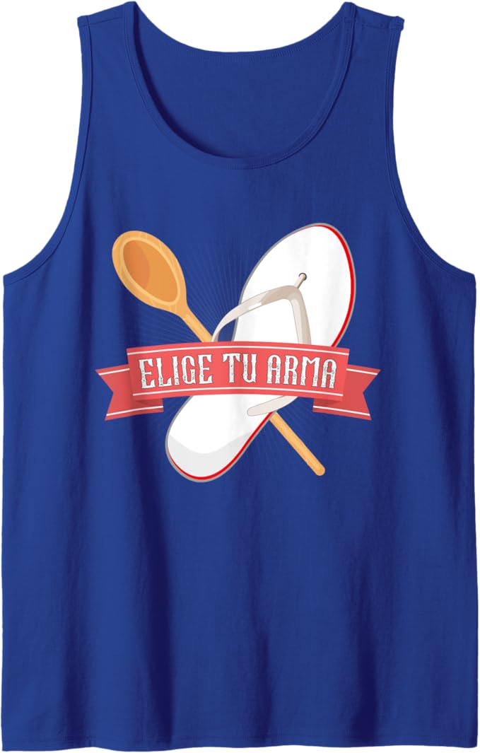 Elige Tu Arma Funny Latina Mexicana Chancla Men’s Tank Top