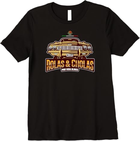 Rolas & Cholas Por Vida Oldies Mexican Lowrider Hombre Premium Women T-Shirt – Vintage Style, Bold Design