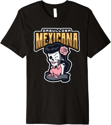 Orgullosa Mexicana Vintage Mexican Rockabilly Lowrider Women’s Premium Men T-Shirt