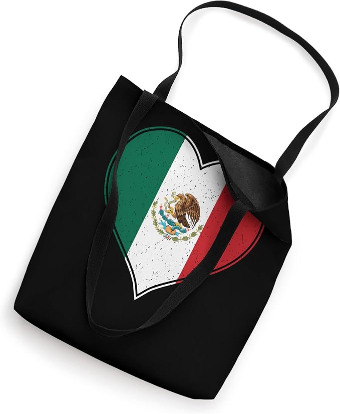 Corazon Mexicano Mexican Flag Tote Bag - Bandera de Mexico Camiseta Design