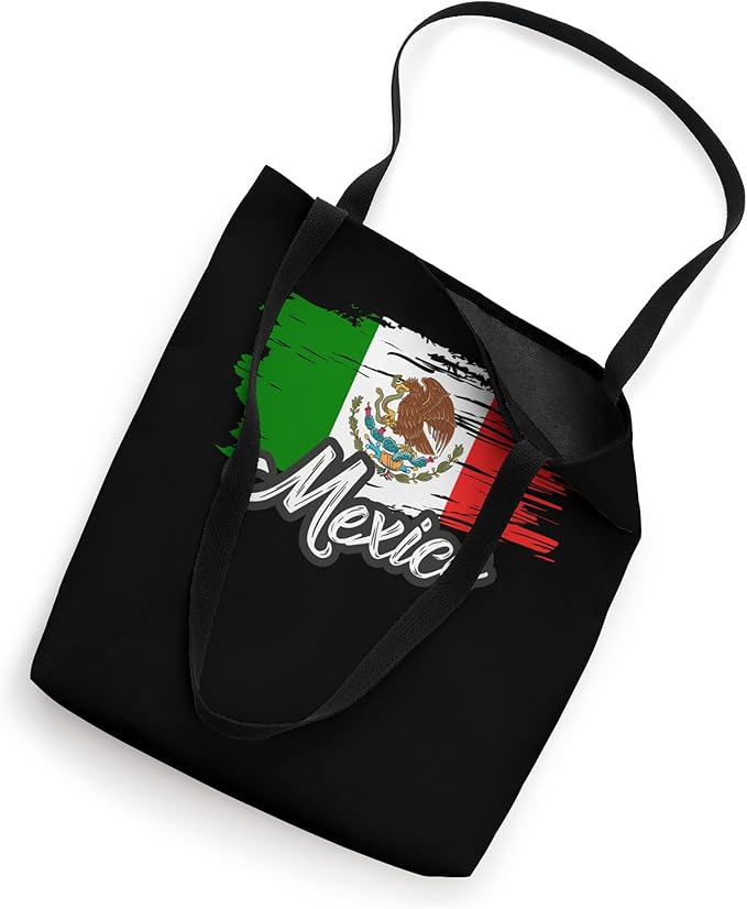 Retro Mexican Flag Tote Bag - Vintage Bandera Mexicana Design