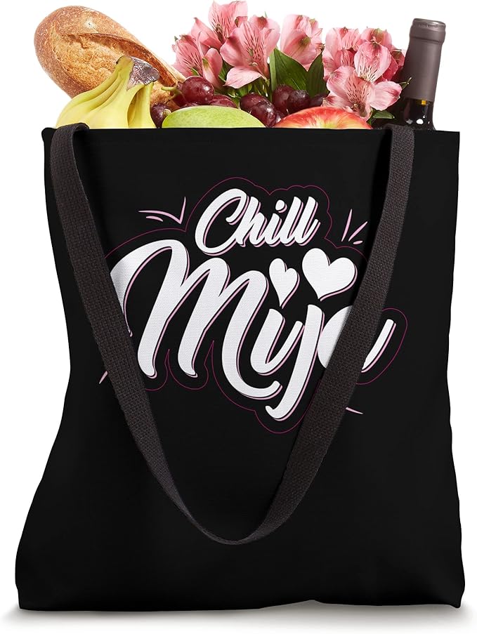 Chill Mija Latina Mujer Vintage Tote Bag - Cute Mexican Women Design