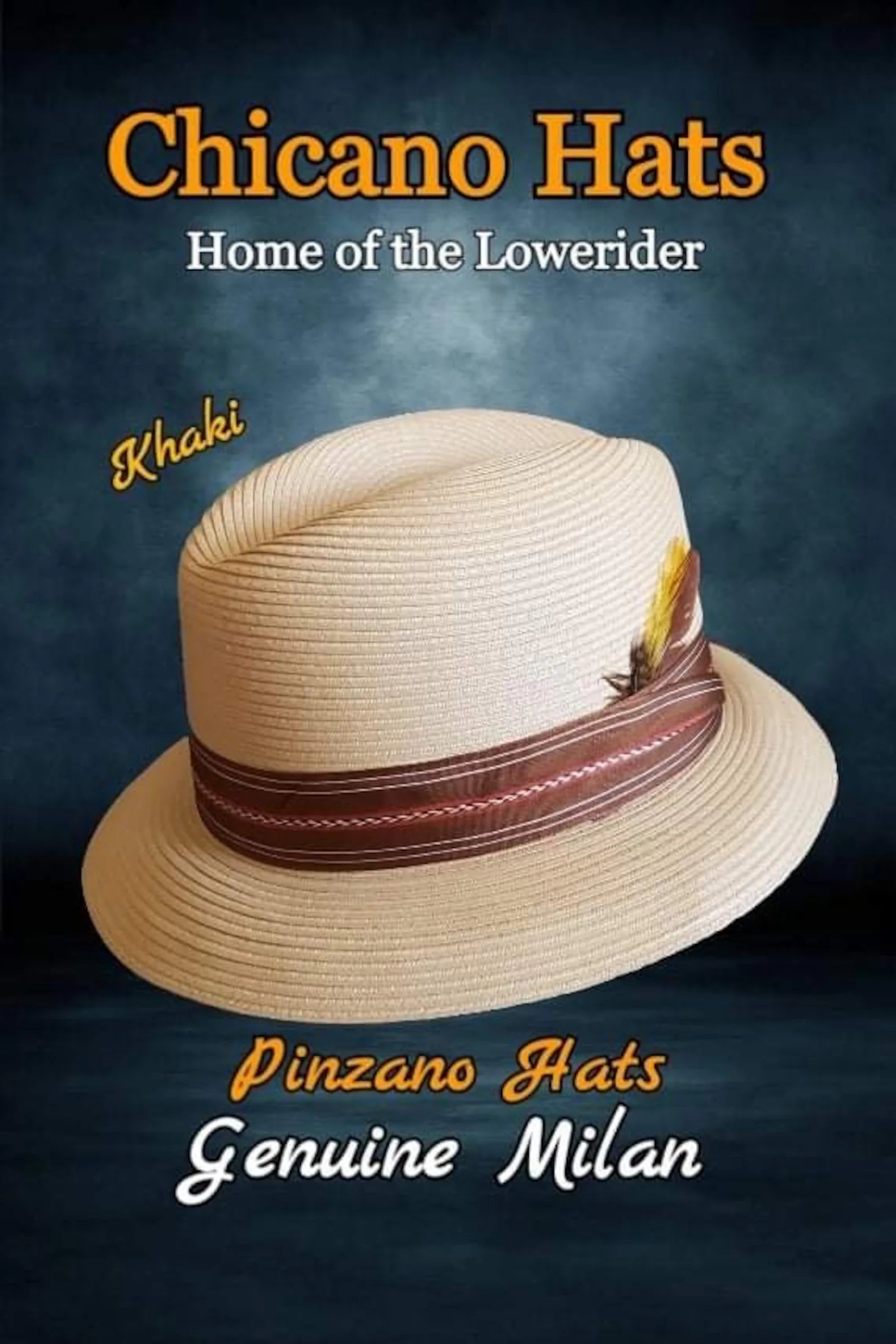 Pinzano Genuine Milan Tan Derby Fedora Hat for Men