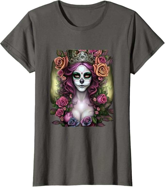 Mexico Dia De Los Muertos Women T-Shirt – Calaveras Catrina Day of the Dead Shirt