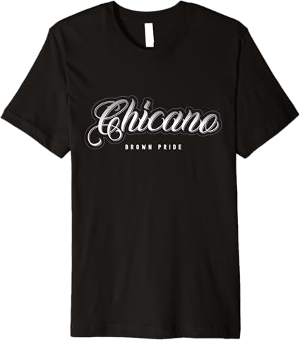 Chicano Brown Pride Retro Mexican Hombre Premium Men T-Shirt - Vintage Style Tee