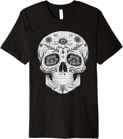 Premium Mexican Skull Art Men T-Shirt | Día de los Muertos Inspired Design