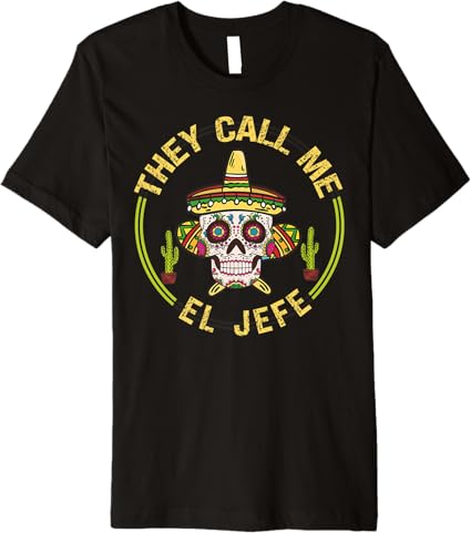 Cinco de Mayo Party Sombrero Skull Premium Men T-Shirt – Mexican Fiesta Shirt