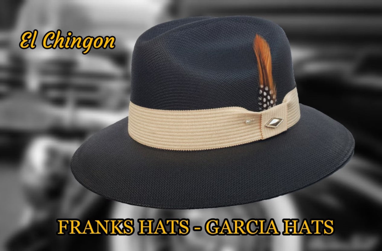 Black Goldline Chingon Wide Brim Garcia Hat - Stylish and Bold Design