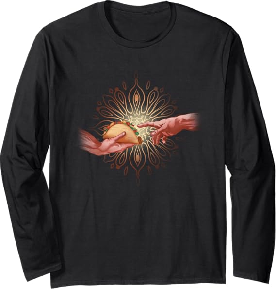 Funny Mexican Chicano Art Taco Creation Long Sleeve T-Shirt
