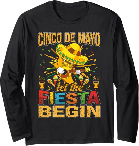 Cinco de Mayo Mexican Party Long Sleeve T-Shirt for Men & Women