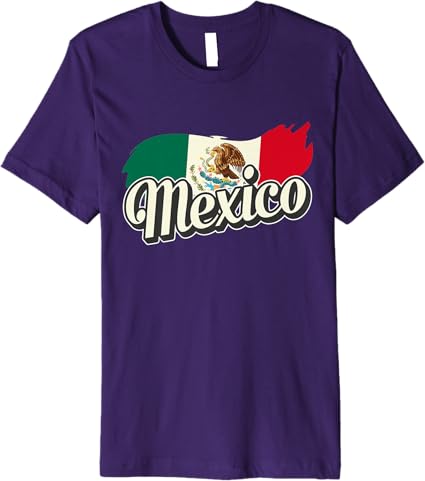 Premium Mexican Flag Men T-Shirt with Mexico Lettering – Mexico Bandera Design