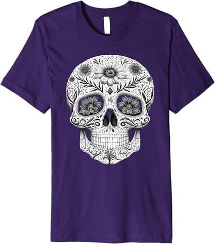 Premium Mexican Skull Art Men T-Shirt | Día de los Muertos Inspired Design