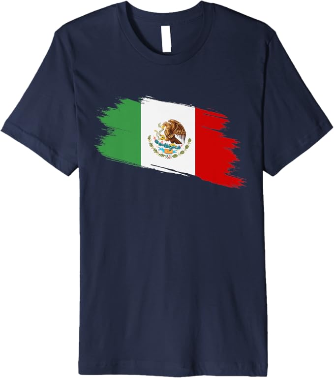 Bandera Mexicana Mexico Flag Vintage Men T-Shirt - Premium Camiseta Design