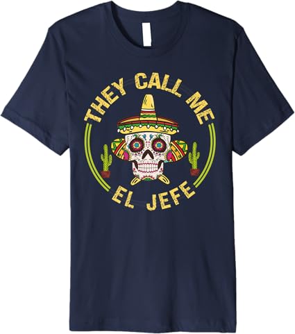 Cinco de Mayo Party Sombrero Skull Premium Men T-Shirt – Mexican Fiesta Shirt