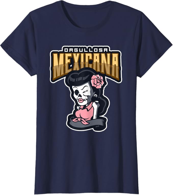 Orgullosa Mexicana Vintage Rockabilly Lowrider Women T-Shirt – Mexican Style Apparel