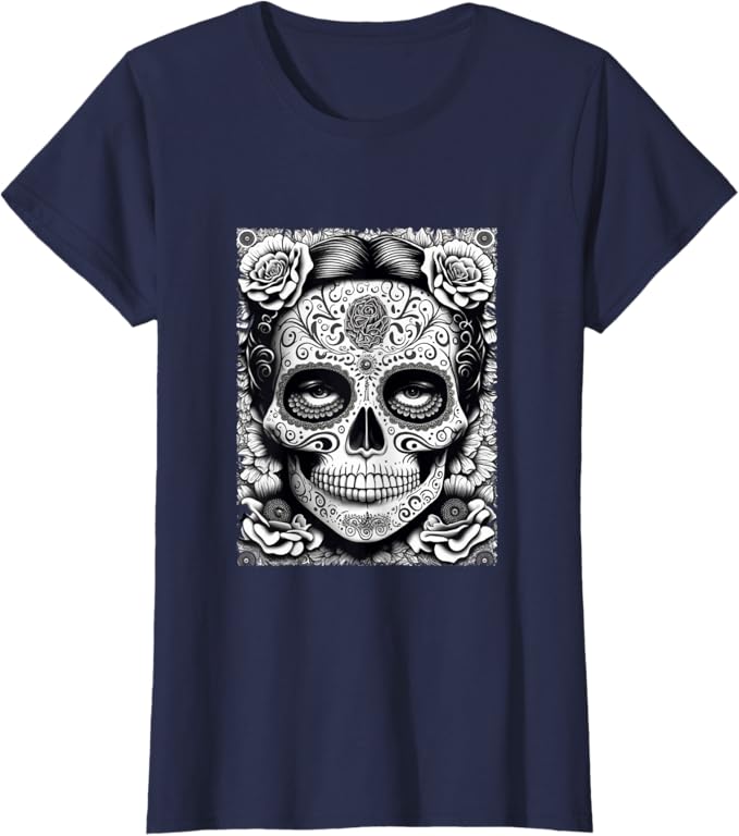 Dia de los Muertos Women T-Shirt – Catrina Calaveras Skull Mexico Holiday Design