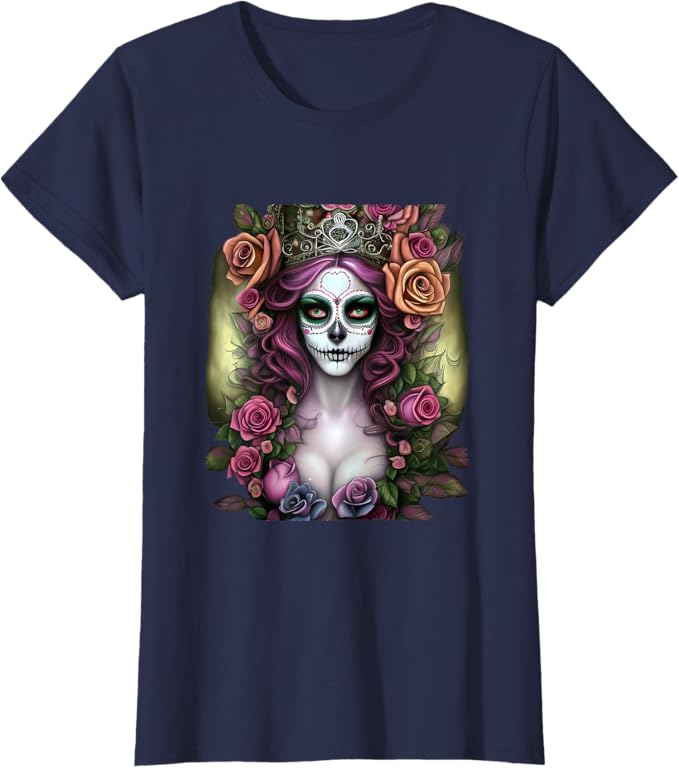 Mexico Día de los Muertos Women T-Shirt – Calaveras Catrina Day of the Dead Design