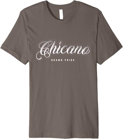 Chicano Brown Pride Retro Mexican Hombre Premium Men T-Shirt - Vintage Style Tee