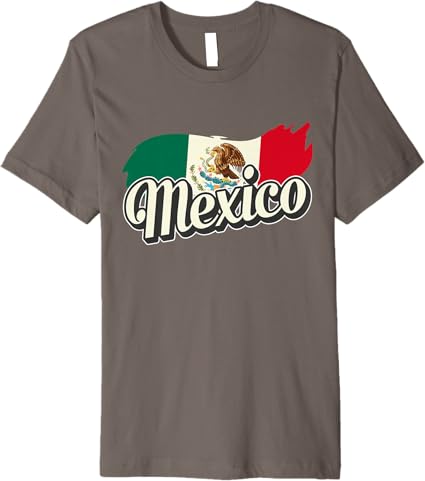 Premium Mexican Flag Men T-Shirt with Mexico Lettering – Mexico Bandera Design