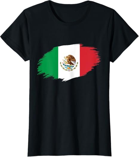 Mexico Flag Women T-Shirt | Camiseta Bandera Mexicana for Patriotic Style