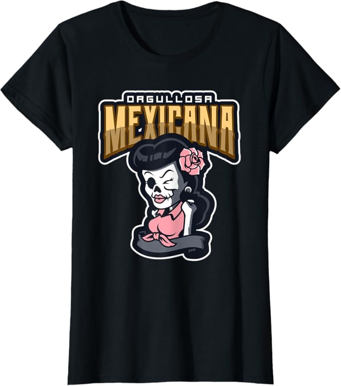 Orgullosa Mexicana Vintage Rockabilly Lowrider Women T-Shirt – Mexican Style Apparel
