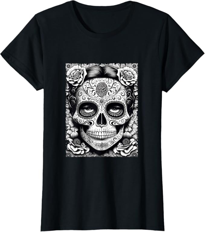 Dia de los Muertos Women T-Shirt – Catrina Calaveras Skull Mexico Holiday Design