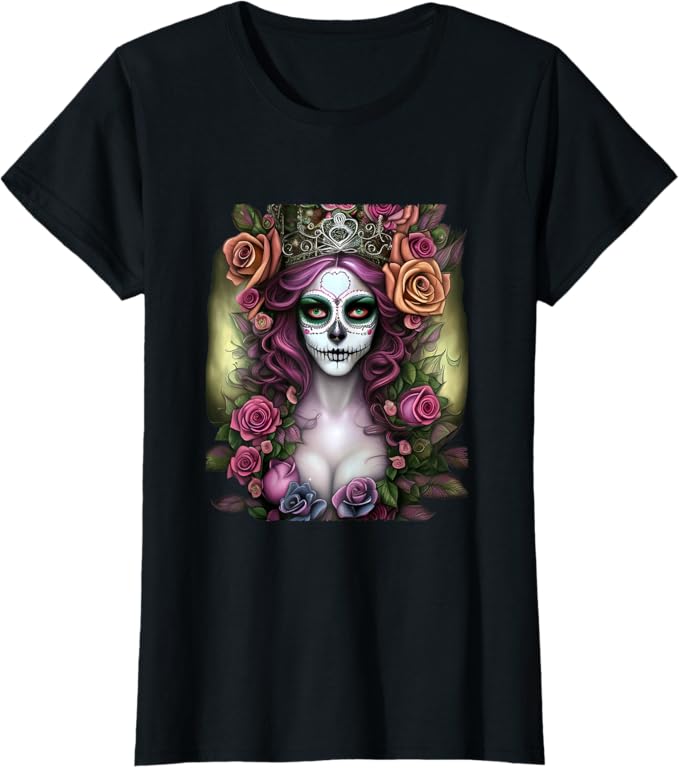 Mexico Día de los Muertos Women T-Shirt – Calaveras Catrina Day of the Dead Design