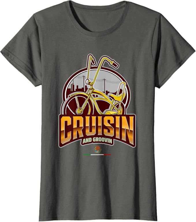 Chicano Lowrider Bike Women T-Shirt – Cruisin’ & Groovin’ Mexican Style