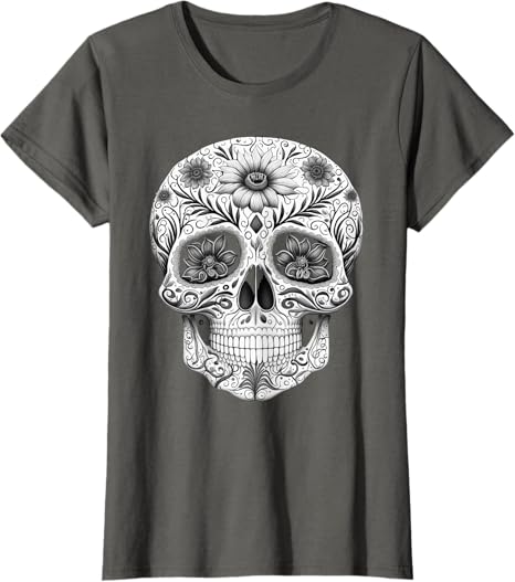 Dia De Los Muertos Mexican Skull Art Women T-Shirt – Halloween & Day of the Dead Apparel