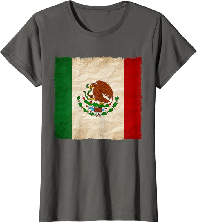 Vintage Mexican Flag Women T-Shirt – Mexico Pride Camiseta for Proud Mexicans