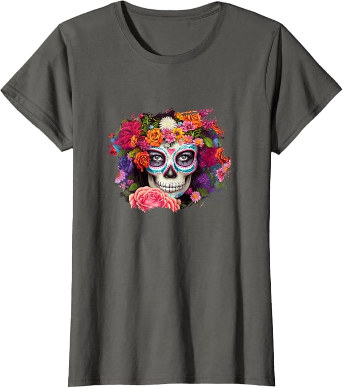 Mexico Day of the Dead Skull Women T-Shirt | Dia De Los Muertos Shirt