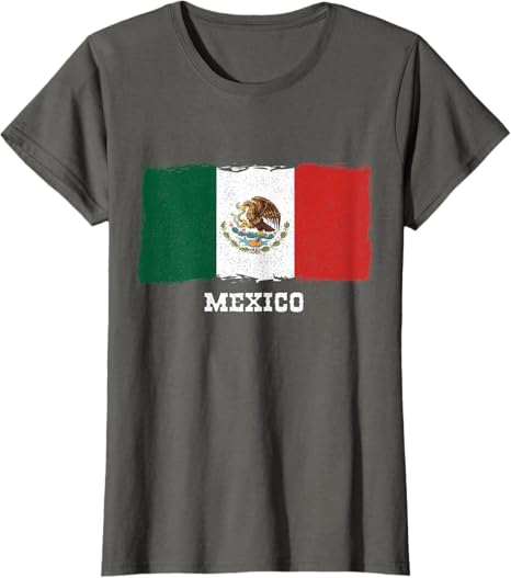 Vintage Mexico Flag Women T-Shirt | Retro Bandera Mexicana Shirt