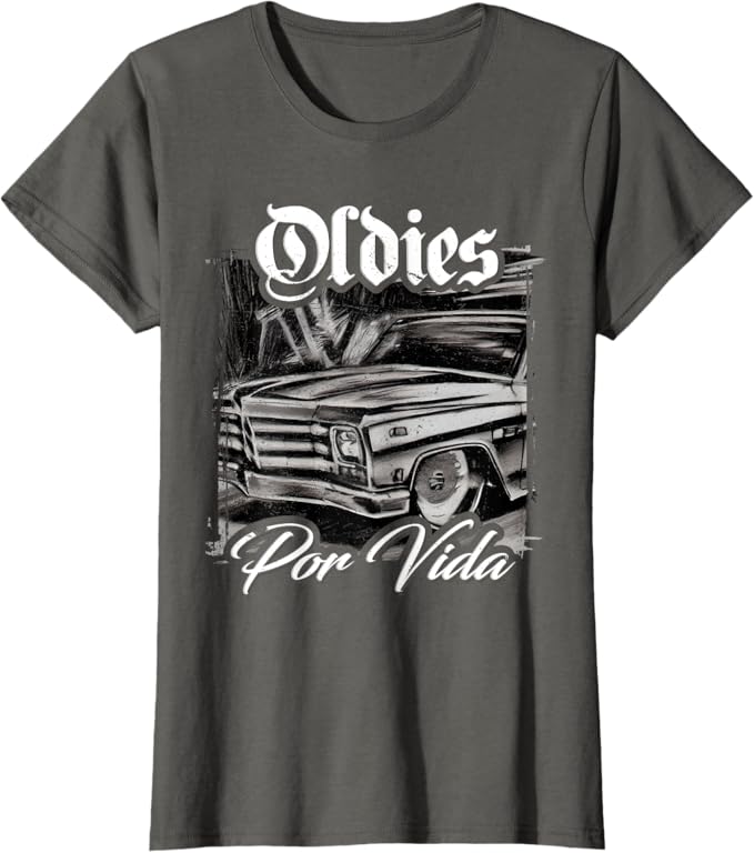 Oldies Por Vida Vintage Car Lowrider - Mexican Chicano Women T-Shirt