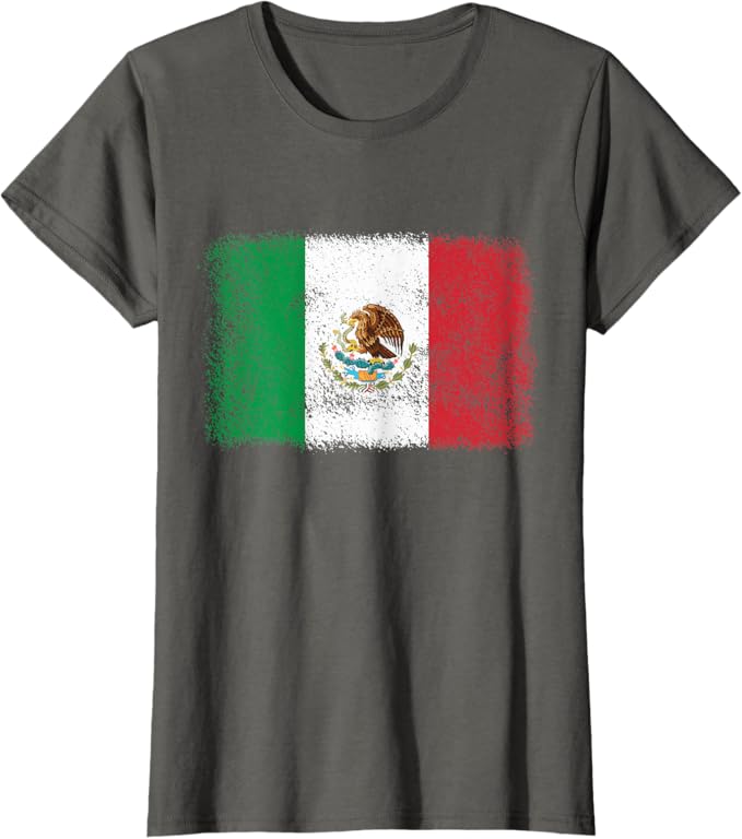 Retro Mexico Flag Women T-Shirt - Mexican Bandera Pride Camiseta
