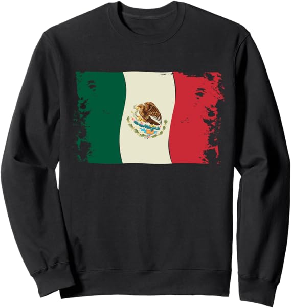 Vintage Mexico Flag T-Shirt & Sweatshirt | Bandera Mexicana Apparel