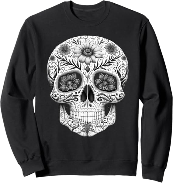 Dia De Los Muertos Mexican Skull Art Sweatshirt