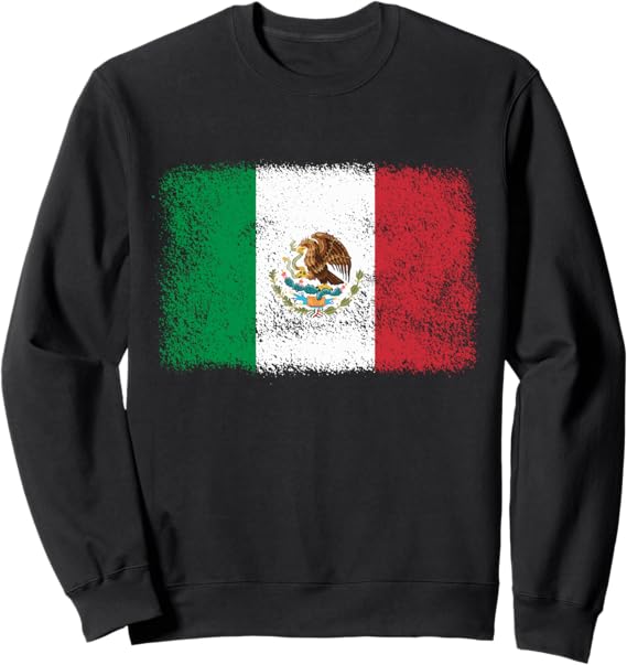 Retro Mexico Flag T-Shirt | Mexican Bandera Pride Sweatshirt
