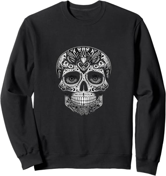 Dia De Los Muertos Skull Sweatshirt - Day of the Dead Calaveras Mexico Shirt