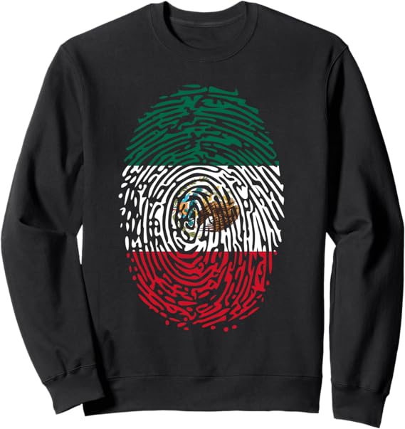Vintage Mexican Flag Sweatshirt - Mexico DNA Flag Pride Apparel