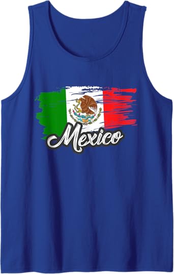 Vintage Retro Mexican Flag Men Tank Top - Bandera Mexicana Apparel