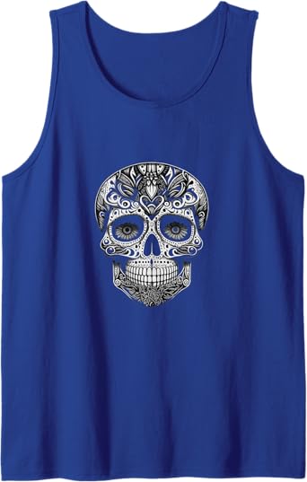 Dia de los Muertos Skull Calaveras Men Tank Top - Day of the Dead Mexico Shirt