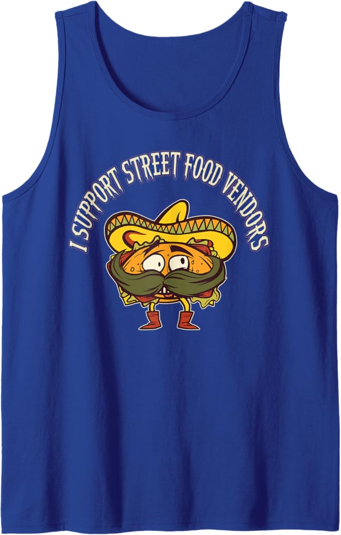 I Support Street Food Vendors Men Tank Top - Mexican Taco Chicano Design
