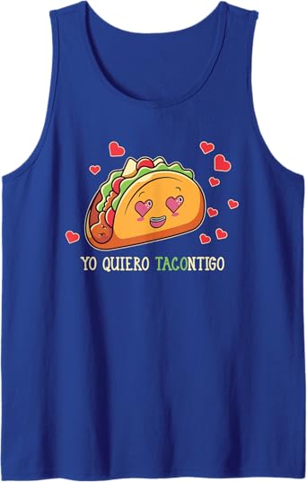 Yo Quiero Tacontigo Funny Taco Latina Mexicana Men's Tank Top