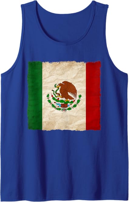 Vintage Mexican Flag Men Tank Top - Mexico Pride Camiseta Shirt