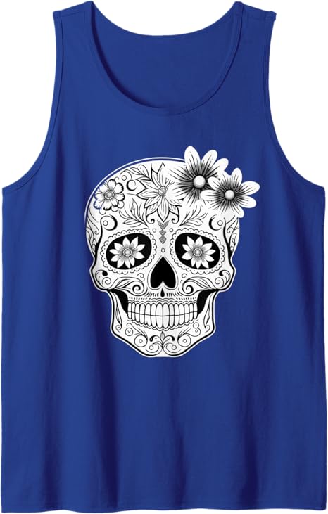 Dia De Los Muertos Mexican Skull Calaveras Men Tank Top – Vibrant Day of the Dead Apparel