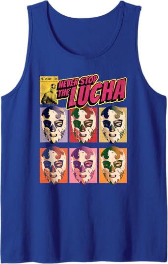 Never Stop The Lucha Mexican Lucha Libre Wrestling Men Tank Top – Premium Tees for Wrestling Fans