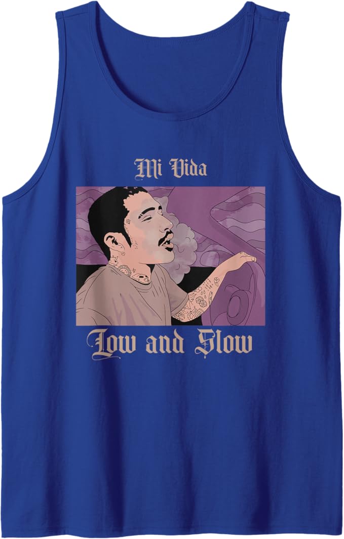 Mi Vida Low And Slow Men Tank Top - Mexican Lowrider Hombre Chicano Design