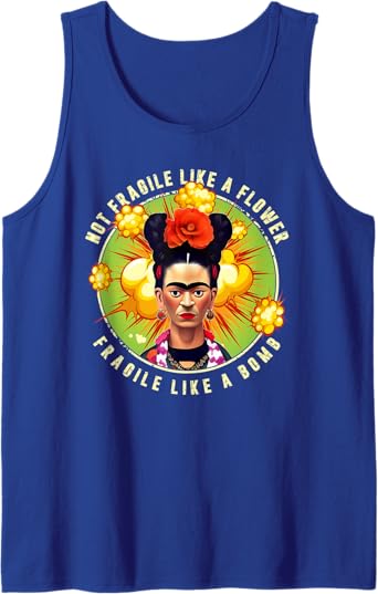 Not Fragile Like A Flower, Fragile Like A Bomb Mexican Quote Men Tank Top - Unique Graphic Tee
