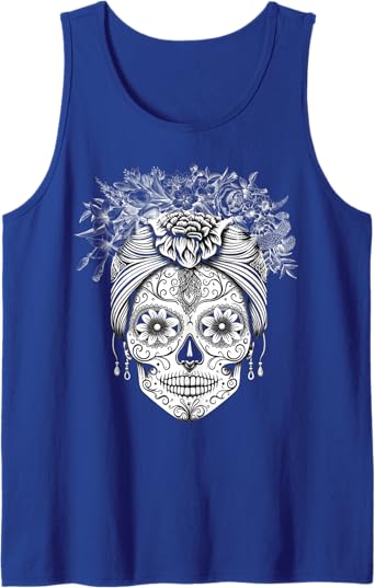 Dia De Los Muertos Mexican Calaveras De Azucar Men Tank Top